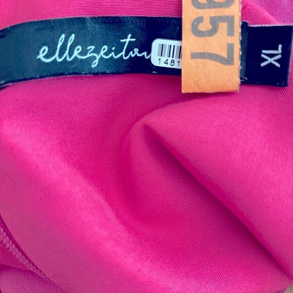 Elle Zeitoune Pink Silk Like Slip Gown Size XL - Picture 7 of 7